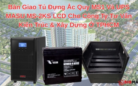 Lắp đặt bộ lưu điện 2000VA, 6 ắc quy 33Ah cho công ty thiết kế kiến trúc, xây dựng