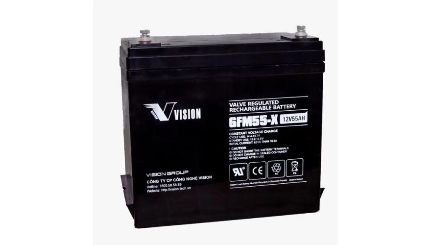 Ắc quy Vision 6FM55-X (12V-55Ah)