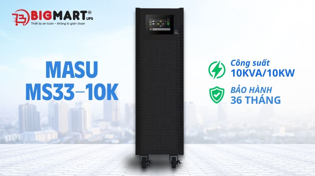Bộ lưu điện công nghiệp MASU MS33-10K (10kVA/10kW)