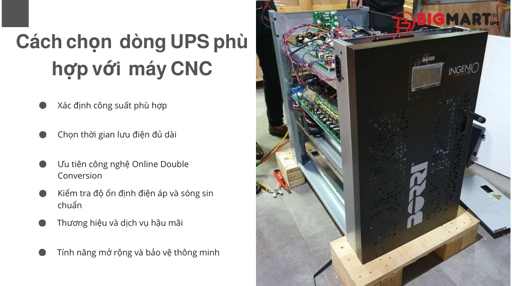 Cách chọn dòng UPS phù hợp với máy CNC
