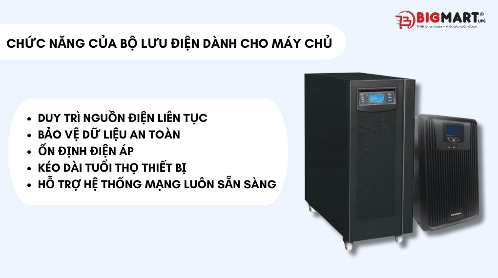 Chức năng của bộ lưu điện dành cho máy chủ