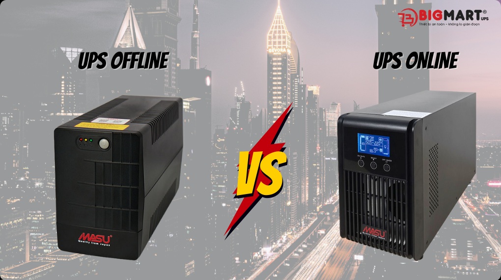 So sánh bộ lưu điện offline & online 