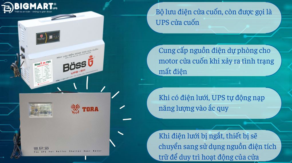 bộ lưu điện cửa cuốn