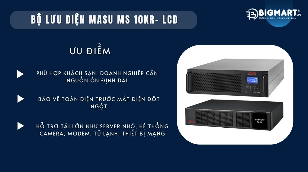  Bộ lưu điện Masu MS 10KR- LCD